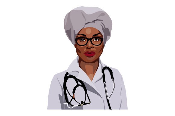 African American Woman Doctor: Medical Crafts Asset