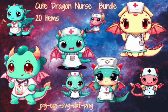 Cute Dragon Nurse Bundle for Local Brands