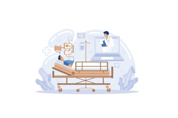 Distant Medicine Consultation Graphics