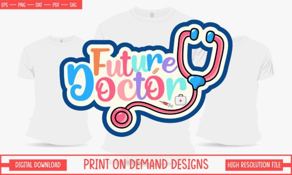 Doctor and Nurse Print Graphics for T-Shirt Designs