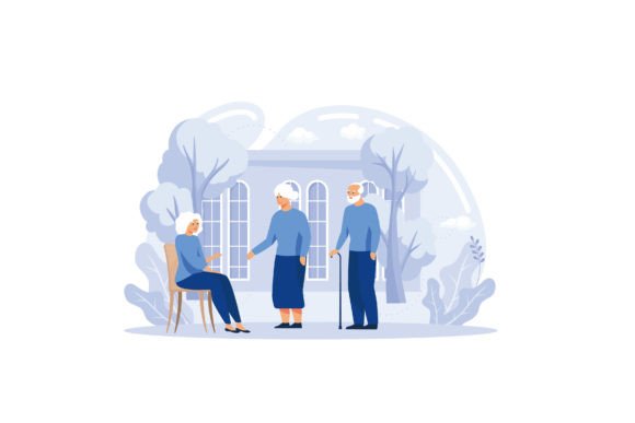 Elderly People Activity Abstract Concept Graphics