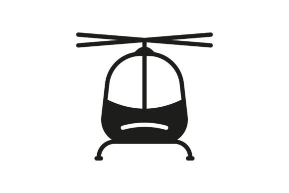 Helicopter Icon: Air Transport Graphics & Icons
