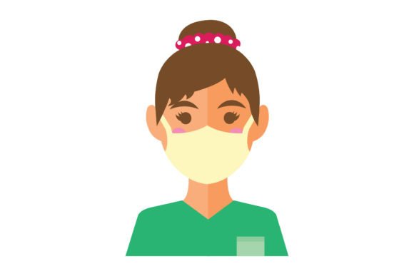 Masked Nurse Graphics & Illustrations Review