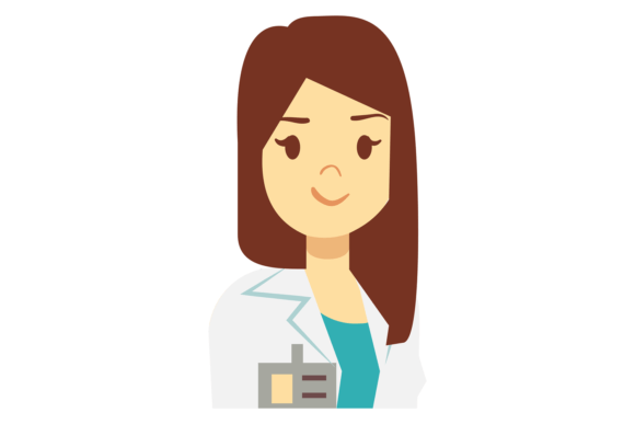 Medical Female Worker Avatar: Graphics and Illustrations