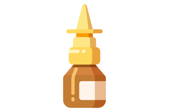 Nasal Spray Bottle Graphics for Medical Illustrations