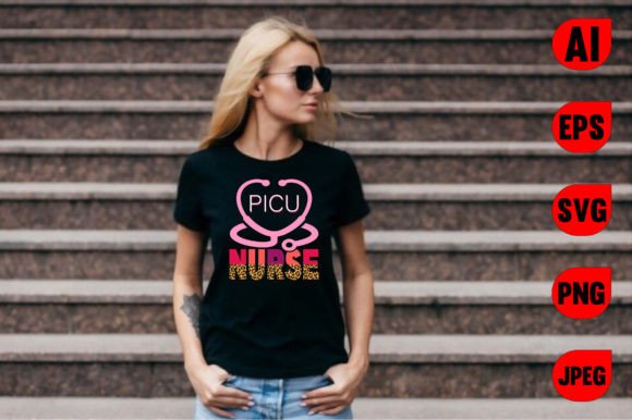 PICU Nurse T-shirt Graphics for T-Shirt Designs