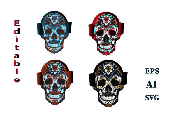 Skull Tattoo Graphics for T-Shirt Designs