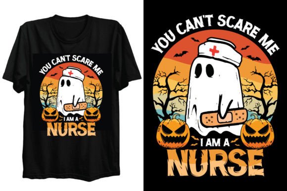 You Can't Scare Halloween Nurse Graphics & T-Shirt Designs
